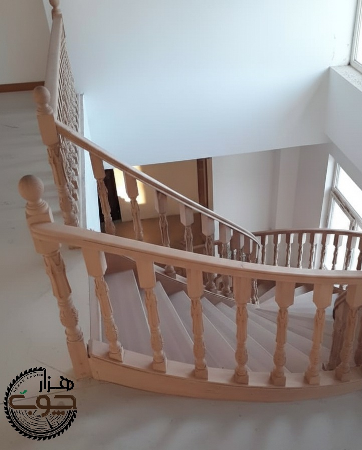 نرده چوبی ساده